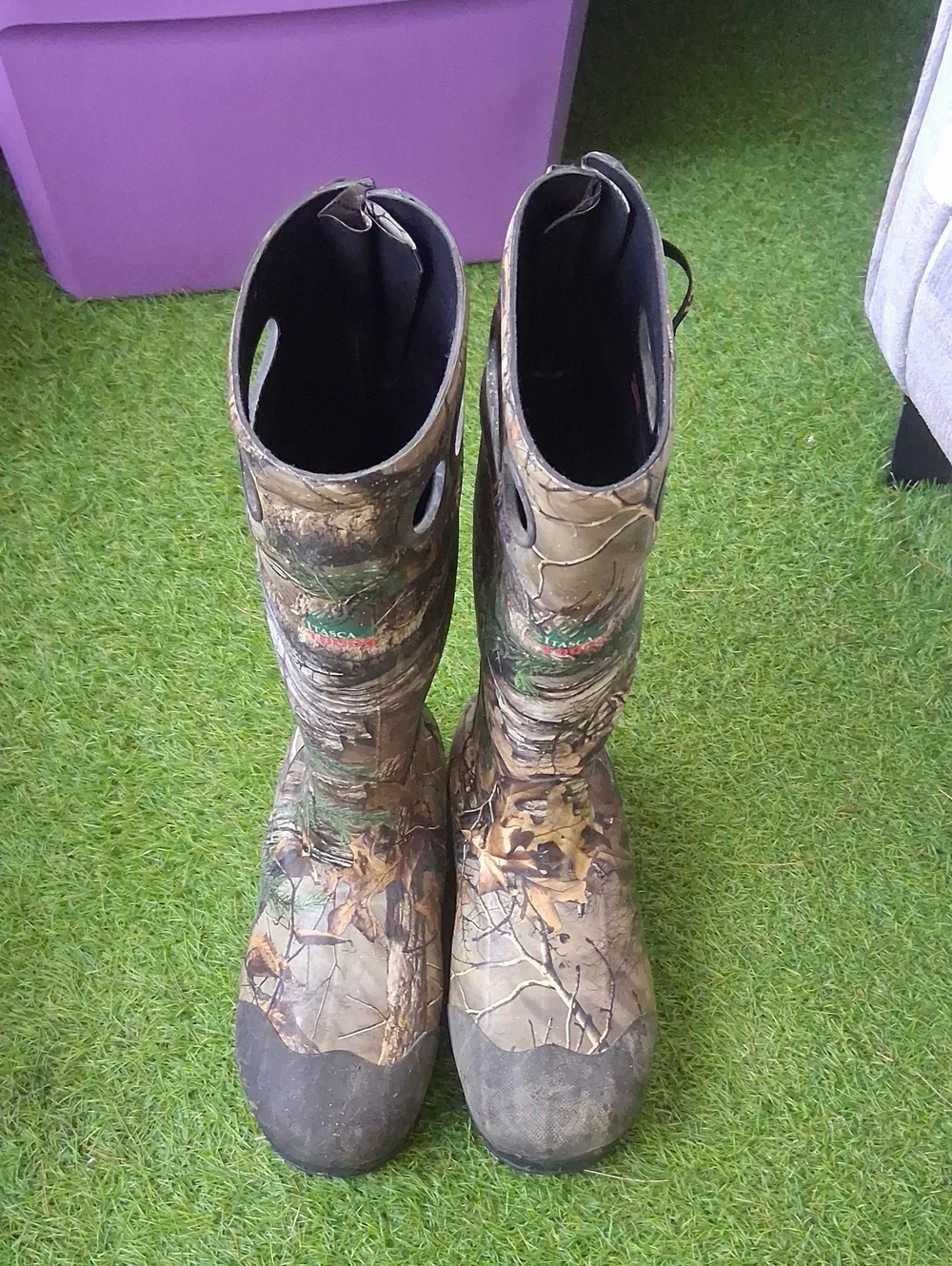 Swampproof 1000g Camouflage Waterproof Hunting Boots - Brown/Green Camo